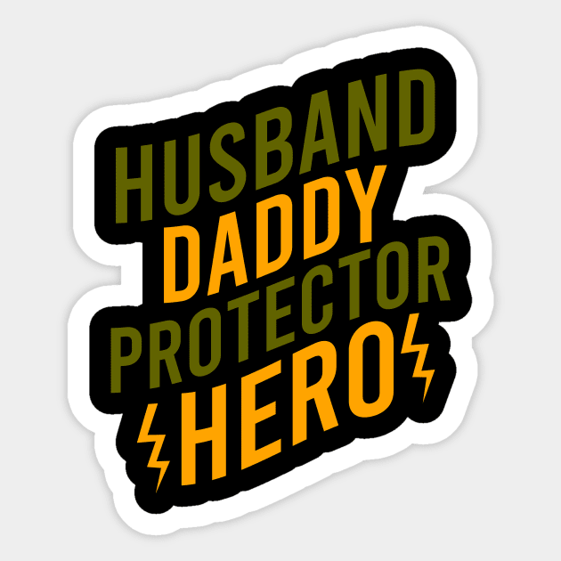 Husband daddy protector hero Sticker by cypryanus